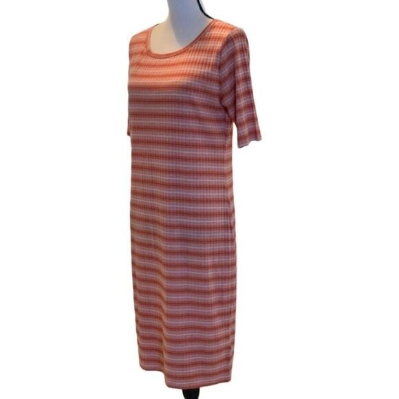 LuLaRoe Womens Carley Dress Size L Orange - Picture 2 of 16